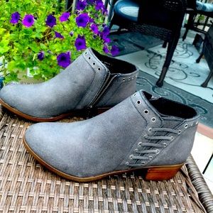 Minnetonka leather ankle boots.